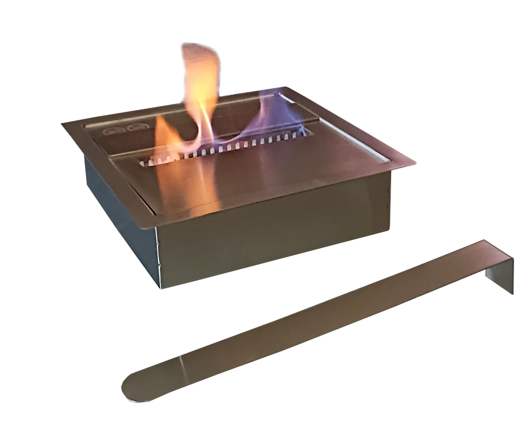 Bioethanol Fire pit insert Flat 30×30 cm EasyFires